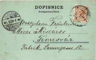 1898 (Vorläufer) Trebíc, Trebitsch; St. Procopius Basilica at night in moonlight. J. Lorenz (fl)