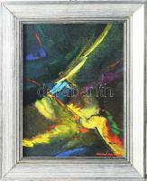 Madarassy György Tamás (1947-): Kompozíció. Olaj, vászon, jelzett, keretben, 35×27 cm