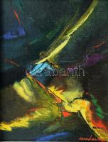 Madarassy György Tamás (1947-): Kompozíció. Olaj, vászon, jelzett, keretben, 35×27 cm