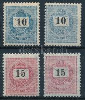 1898 2 db 10kr és 15kr (9.400)