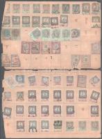 cca 1880-1900 Osztrák illetékbélyeg összeállítás albumlapokon