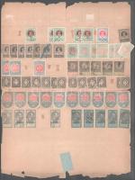 cca 1880-1900 Osztrák illetékbélyeg összeállítás albumlapokon