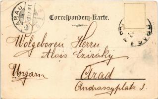 1905 Praha, Prag, Prága, Prague; Kleinseitner Brückenturm, Hradschin, St. Niklas Kirche, Königl. Bur...