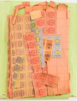 cca 1920-1930 Székesfőváros forgalmi adóbélyeg tétel, nagy öszefüggésekben, ívdarabokban