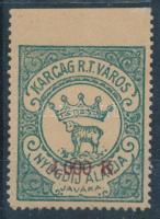 1925 Karcag városi okirat illeték 4.000K használatlan