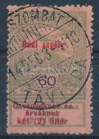 1914 Hadisegély I. 60f "(NAGY)SZOMBAT / TÁVÍRDA" bélyegzéssel