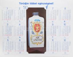 cca 1970 Törődjön többet az egészségével! Közigazgatási kiadó naptárplakát, 48x66 cm