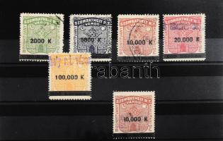 ca 1925 Szombathely városi illetékbélyegek felülnyomásokkal