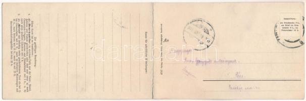 Innsbruck, Innbrücke mit dem rechten Innufer. Verlag von Fritz Gratl / church, bridge, shops. 2-tile...