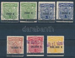 ca 1925 Szombathely városi illetékbélyegek felülnyomásokkal