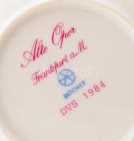 Höchts dísztálka a Frankfurti Operaház képével, jelzett, hibátlan, d: 11 cm