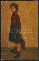 1921 Képeslap Arató 60f bérmentesítéssel, "A MAGYAR POSTABÉLYEG EMLÉKÉRE / BUDAPEST" alkal...