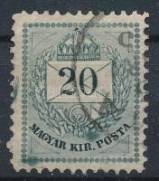 1881 20kr nagy festékfoltokkal