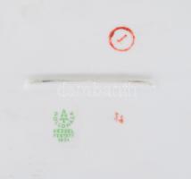 Hollóházi lovas mintás falitál, jelzett, kopással, 17x19 cm