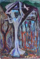 D. Borbély Gizella (1920-1994): Galambdúc. Kréta, papír. jelzett. 50x35 cm