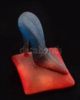 Kosta Boda gyár, Kjell Engman (1946-2010) designer: "Catwalk" asztaldísz. Jelzett, hibátla...