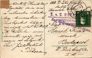 1916 Lublin, Dworzec / Bahnhof / railway station (glue mark)