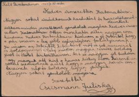 1943 Tábori posta levelezőlap egy gyermek által a szovjet frontra küldve, "Egy ismeretlen katon...