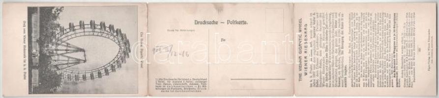 1906 Wien, Vienna, Bécs; Gruss vom Wiener Riesenrade im Prater, Fernsicht über Wien vom Riesenrade /...