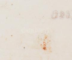 Szecessziós porcelán tálca, 18x29 cm