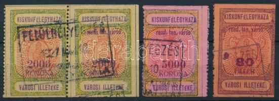 1925-1930 Kiskunfélegyháza városi illetékbélyeg összeállítás