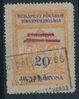 Budapest Főváros Törvényhatósága A lakásügyek miniszteri biztosa 20K