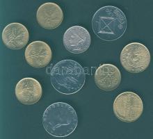 Olaszország 1972-96. 11db váltópénz, benne emlékkiadások T:1,2