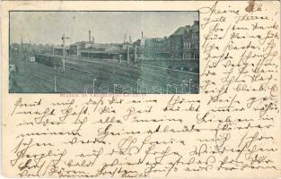 1899 (Vorläufer) Chatelineau-Chatelet, Station / railway station, train (EK)