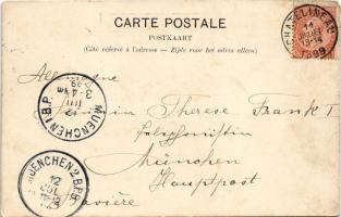 1899 (Vorläufer) Chatelineau-Chatelet, Station / railway station, train (EK)