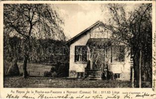 1953 Liege, Au Repos de la Roche-aux-Faucons á Nomont (Esneux), Jardin d'agrément / garden (EK)