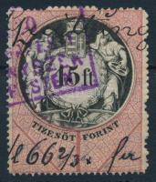 1880 15Ft illetékbélyeg (8.000)