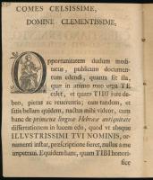 1747 [Michaelis, Christian Benedict (1680-1764) - Bode, Christoph August (1722-1796)]: Dissertatio i...