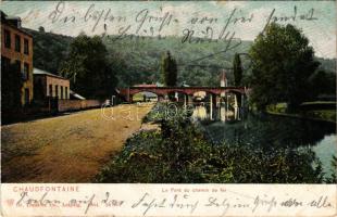 1906 Chaudfontaine, Le Pont du chemin de fer. Dr. Trenkler Co. (Leipzig) / bridge (EK)