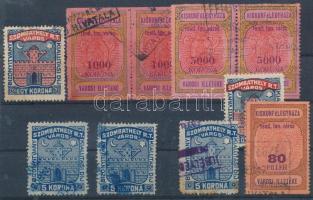 Kiskunfélegyháza és Szombathely városi illetékbélyeg összeállítás