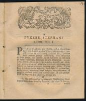 1756 [Walch, Johann Ernst Immanuel (1725-1778)]: Dissertatio de funere Stephani Act. VIII. 2 [...] I...