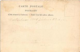 1908 Waterloo, Belle Alliance / Napóleon szobája, ahol a csata előtti éjjelt töltötte / room of Napo...