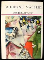 Moderne Malerei. Mit 48 Farbtafeln. Herrsching - Ammersee,1975, Pawlak Verlag, 23+1 p. +48 t. Német nyelven. Gazdag képanyaggal illusztrált, közte Cézanne, Van Gogh,Toulouse-Lautrec, Edvard Munch, Matisse, Chagall, Oskar Kokoschka, Picasso, Klee, Kandinsky, Miro, Dalí, Mondrian és más művészek munkáival. Kiadói egészvászon-kötés, kiadói papír védőborítóban.