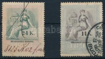 1898 24K + 24 K illetékbélyeg (13.000)