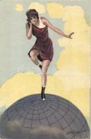 Globe lady