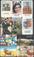 1979-1989 10 db rajzfilmekkel, filmekkel kapcsolatos kártyanaptár
