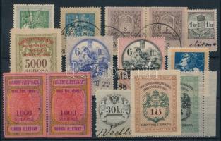 Illetékbélyeg összeállítás helyi kiadásokkal.