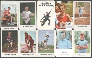 1979-2011 10 db magyar sportolókat ábrázoló kártyanaptár