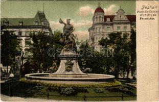 Poznan, Plac Królewska, Wodotrysk Perzeusza / square, fountain (EK)