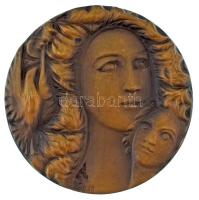 Franciaország 1970. "De la Paix Mondial Mouvement" kétoldalas bronz plakett. Szign.: Sindelar (69mm) T:AU France 1970. "De la Paix Mondial Mouvement" double-sided bronze plaque. Sign.: Sindelar (69mm) C:AU