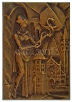Képíró Zoltán (1944-1981) DN "UNIVERSITAS SCIENTIARUM MEDICINAE SZEGED" kétoldalas bronz plakett (80x55mm) T:XF