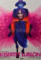 1976 Szyksznian Wanda (1948-): Kisértet Lublón című színes magyar film plakátja, hajtott, 58x39 cm