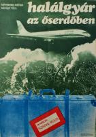 1972 Halálgyár az őserdőben kétrészes színes szovjet film plakátja. Hajtott, 57x40 cm
