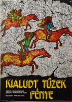 cca 1976-1978 Kialudt tüzek fénye, szovjet film plakát, MOKÉP, hajtott, lapszéli hibákkal, 57x40 cm