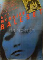 1982 Azt mondják: baleset. Színes, szinkronizált francia film. Filmplakát, hajtott, 57x40 cm