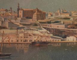 Mahon, Menorca.szigetén nagyméretű litografált látkép. Madrid, 1880 Font y Vidal, Joan 88x30 cm Pasz...